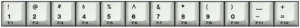 Front-printed F1 – F12 key set