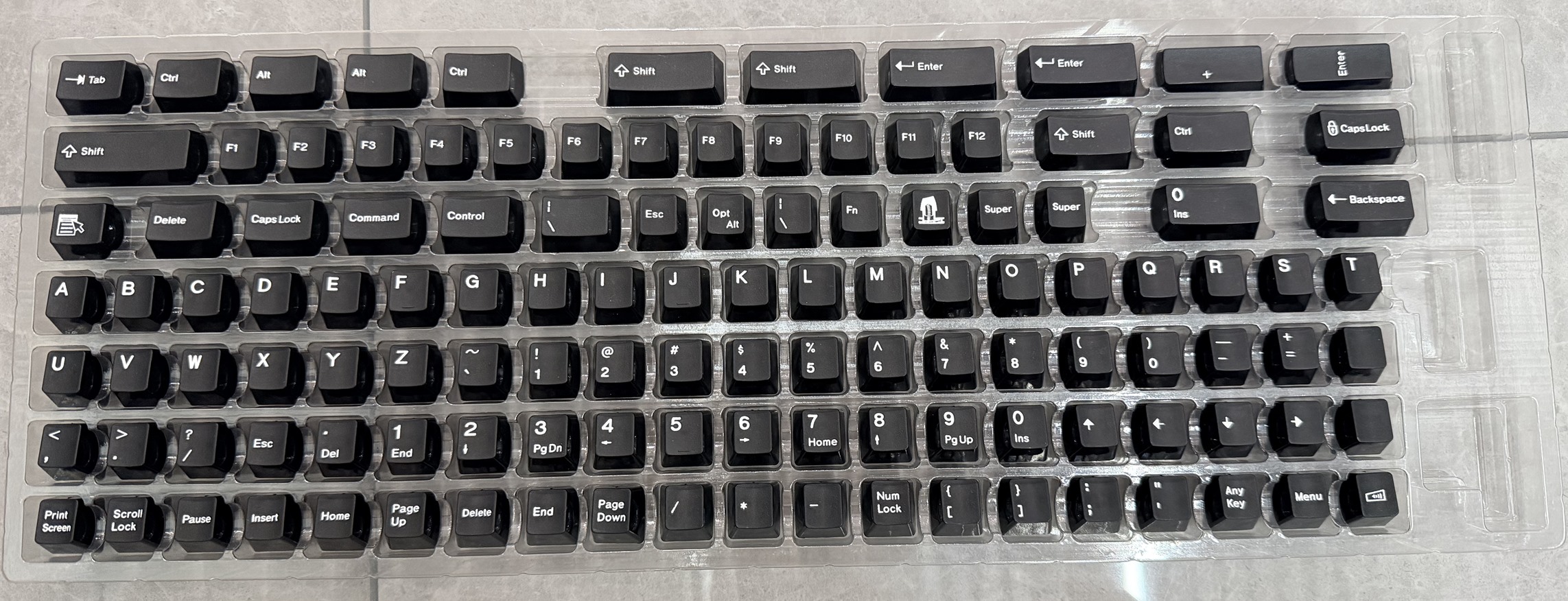 Pad Printed White Text Model F Key Set - Image 2